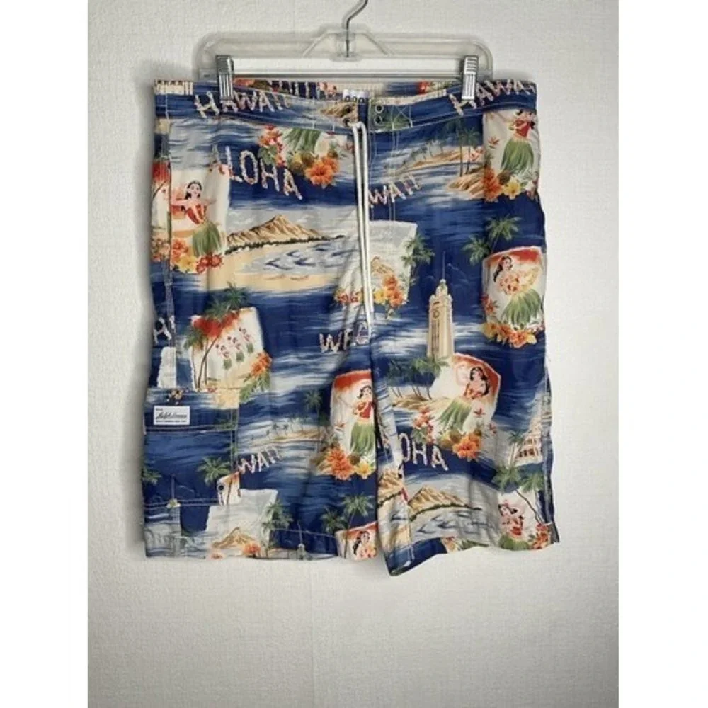 Polo Ralph Lauren Hawaiian Aloha‎ Swim Trucks Board Swimwear Shorts Men L Taiwan